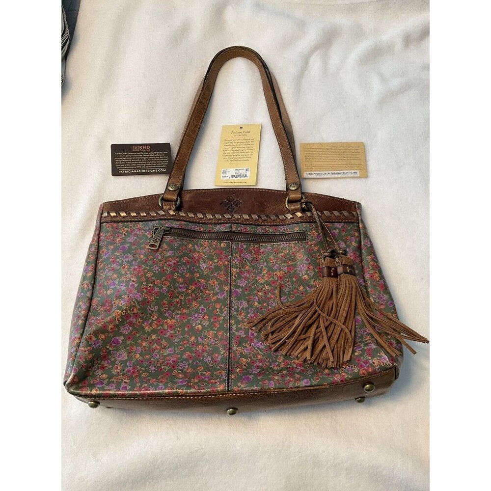 Patricia Nash Poppy Peruvian Fields Dual Handle Shoulder Bag Originally $228